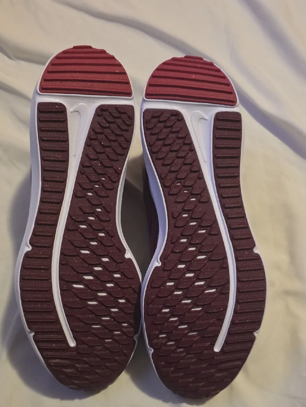 Nike Maroon Running Shoe with Pink Swoosh